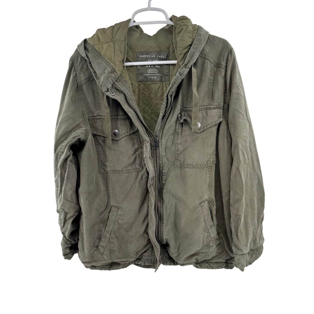 American Eagle Outfitters Olive Green Bomber Jacket